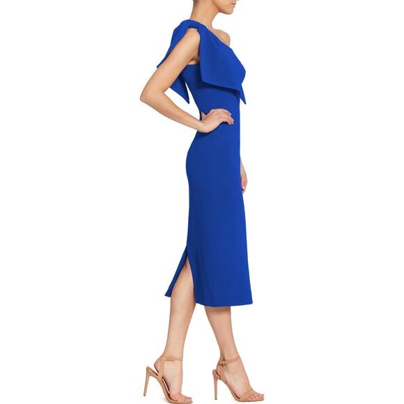 Dress the Population Tiffany One-Shoulder Midi Dress Women's Plus XXL Blue NWOT - Picture 11 of 11